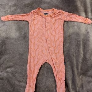 KicKee Pants Pajamas 3-6 month pink shell pattern